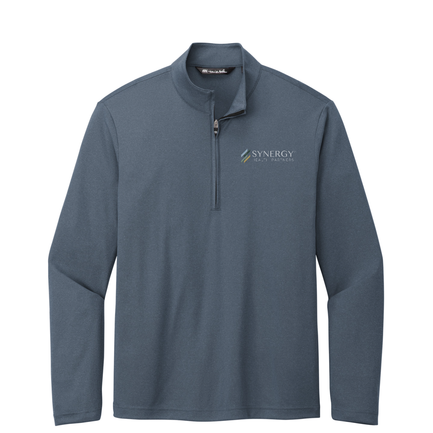 TravisMathew Coto Performance 1/4-Zip — Vintage Indigo/ Black