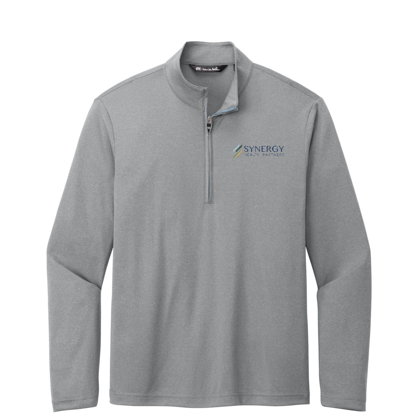 TravisMathew Coto Performance 1/4-Zip — Quiet Shade Grey Heather