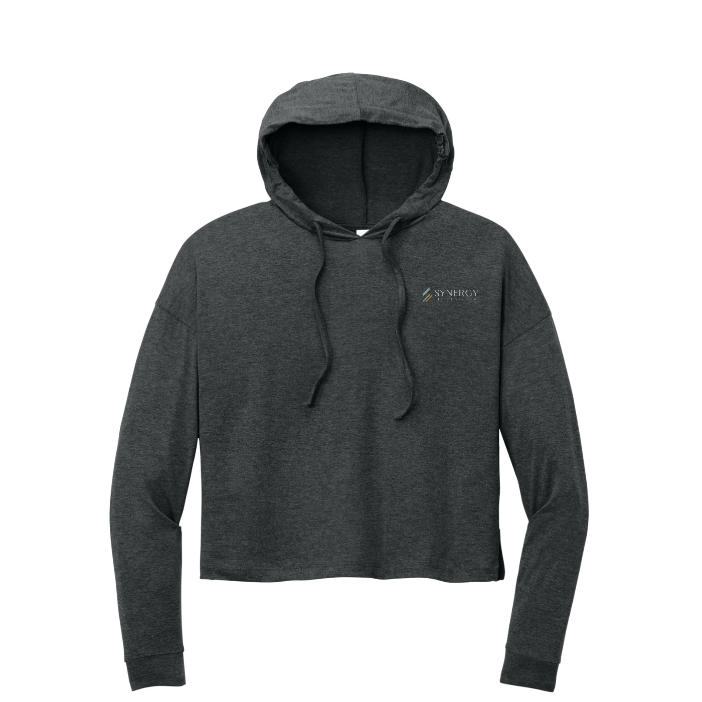 District Women's Perfect Tri Midi Long Sleeve Hoodie — Black Frost
