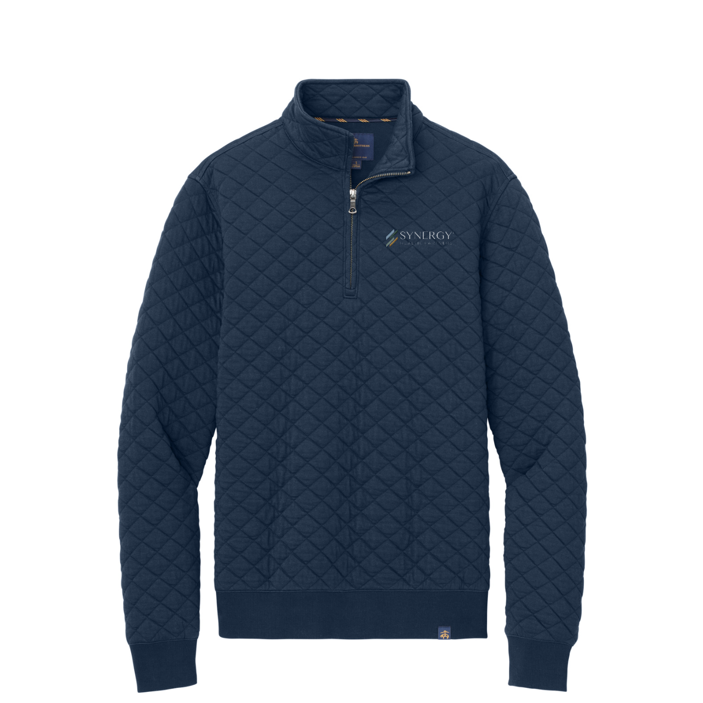 Brooks Brothers Diamond Quilt 1/4-Zip — Navy Blazer