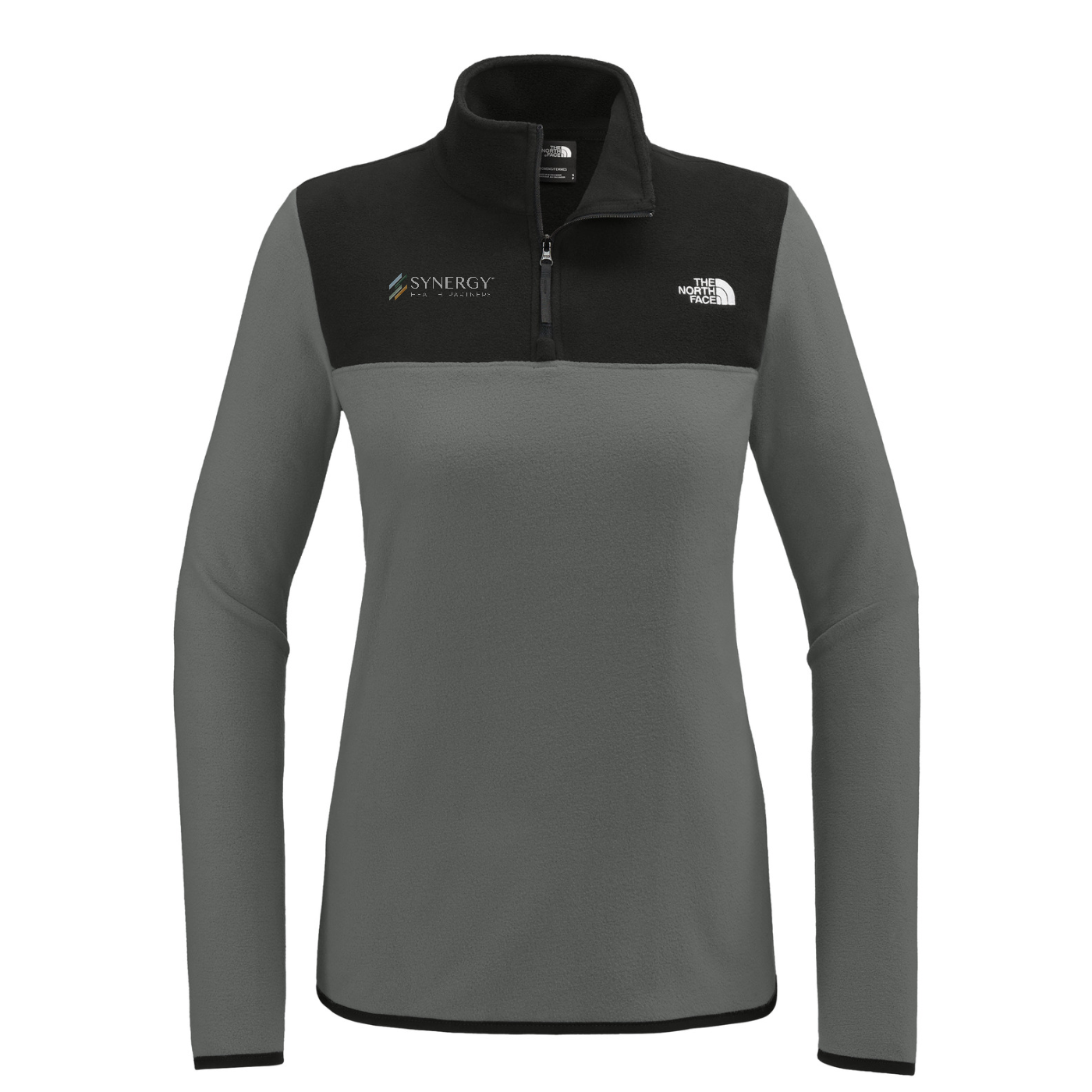 The North Face Women's Glacier 1/4-Zip Fleece — Asphalt Grey/ TNF Black