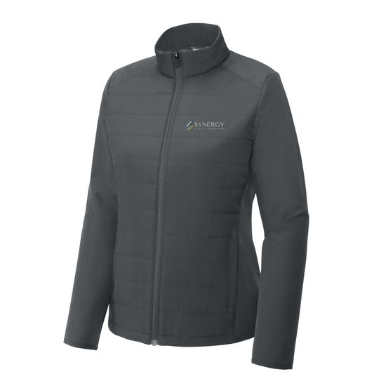 Sport-Tek Women's Teknical Hybrid Jacket — Iron Grey