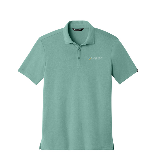 TravisMathew Coto Performance Polo — Beryl Green Heather