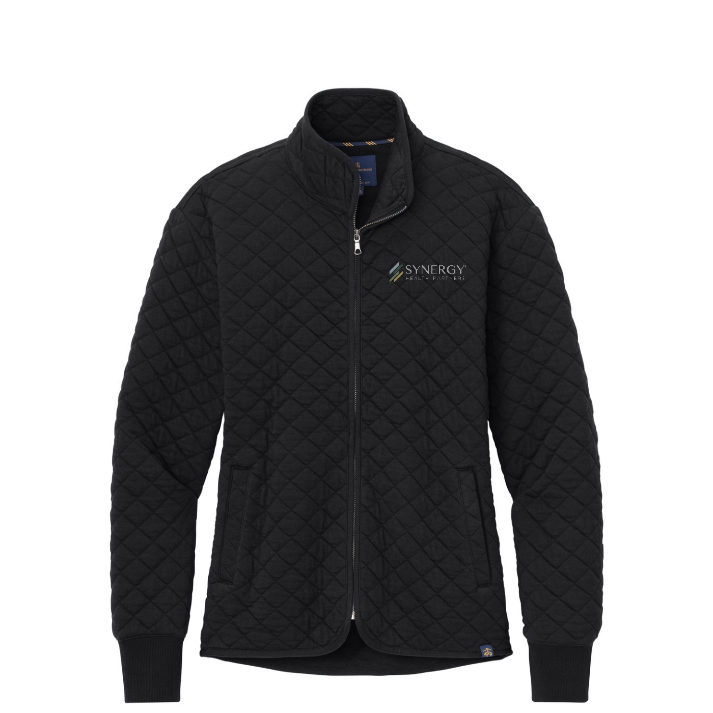 Brooks Brothers Women's Diamond Quilt Full-Zip — Deep Black